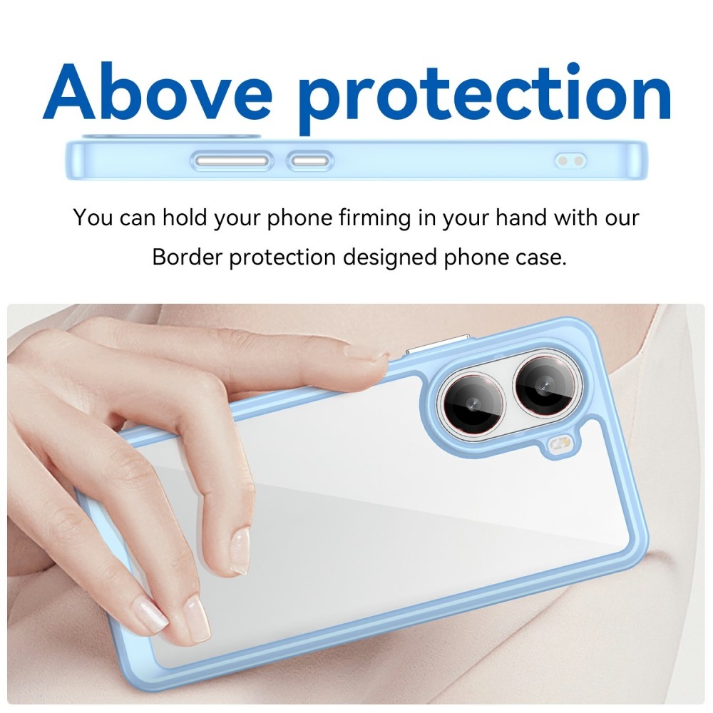 Gél tok rögzített hátlappal Xiaomi Poco X7 Pro 5G számára - kék