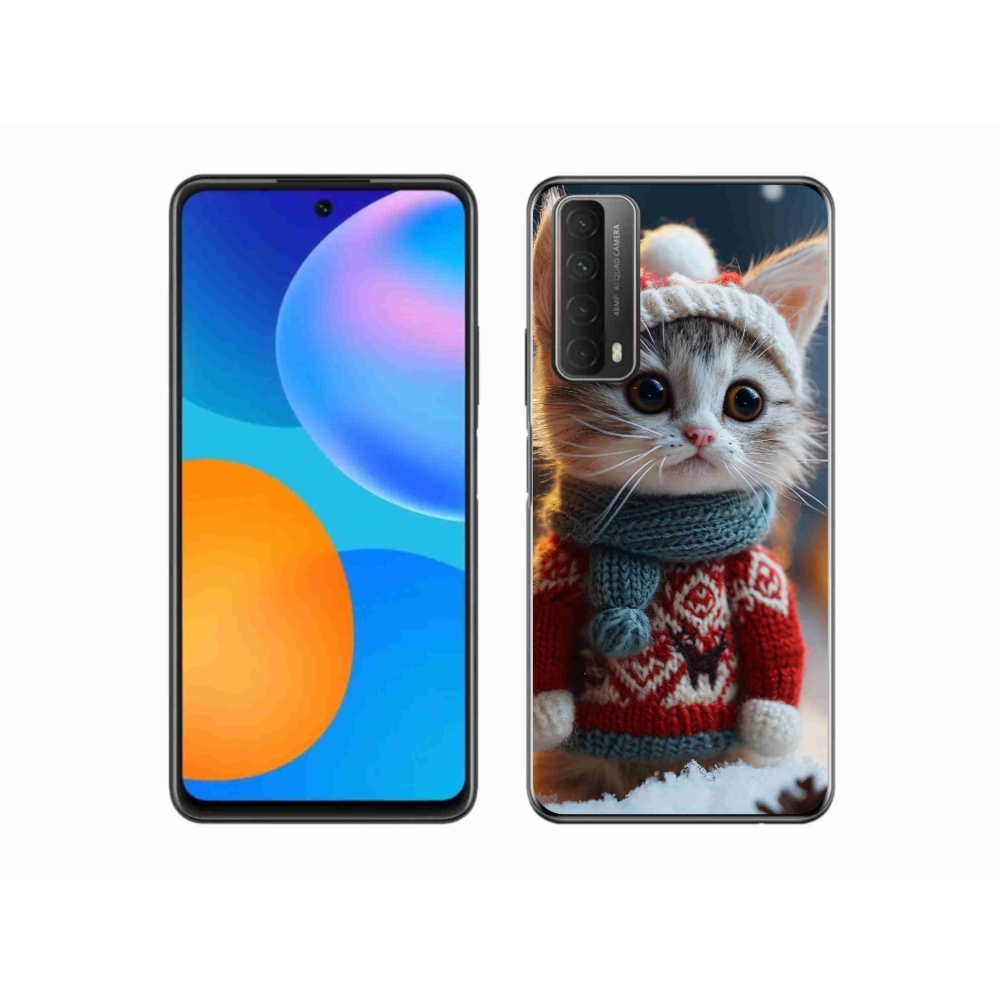 Gél borítás mmCase a Huawei P Smart (2021) - cica pulóverben