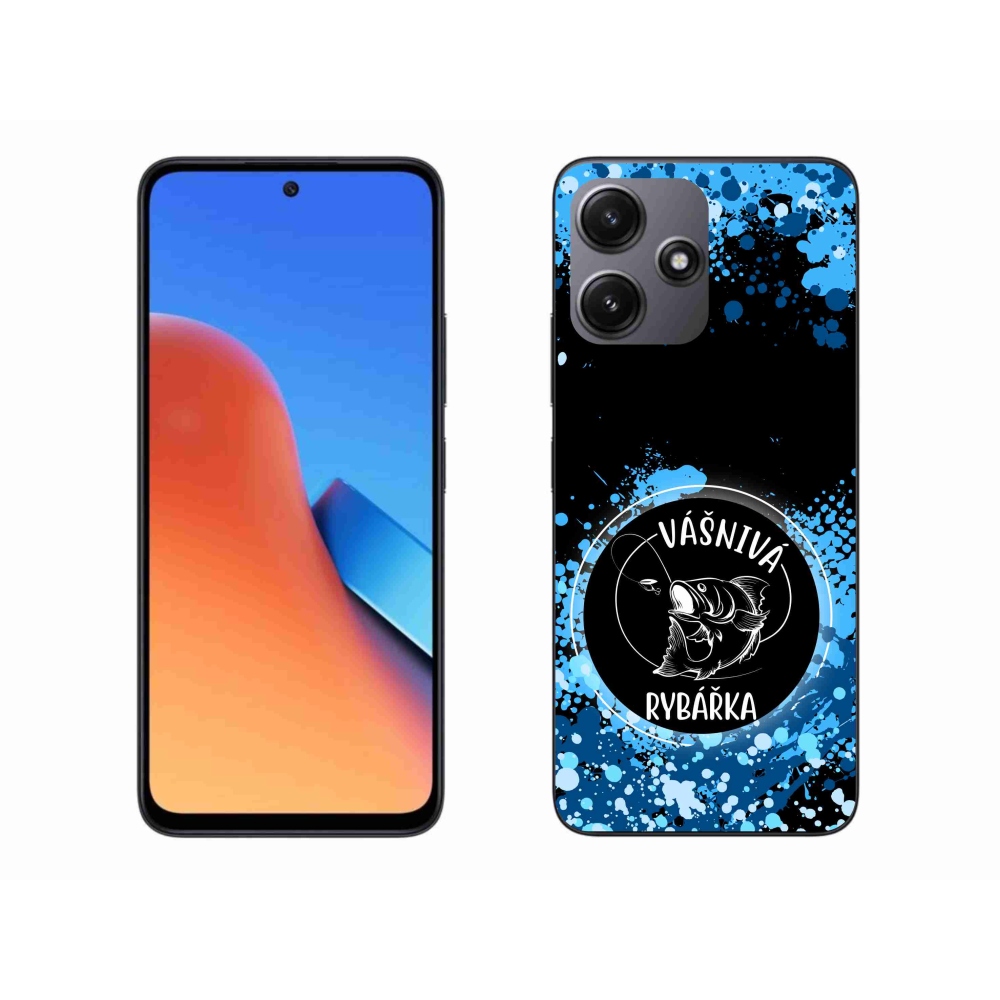 Gél borító mmCase a Xiaomi Redmi 12 5G-hez - szenvedélyes halász fekete háttérrel