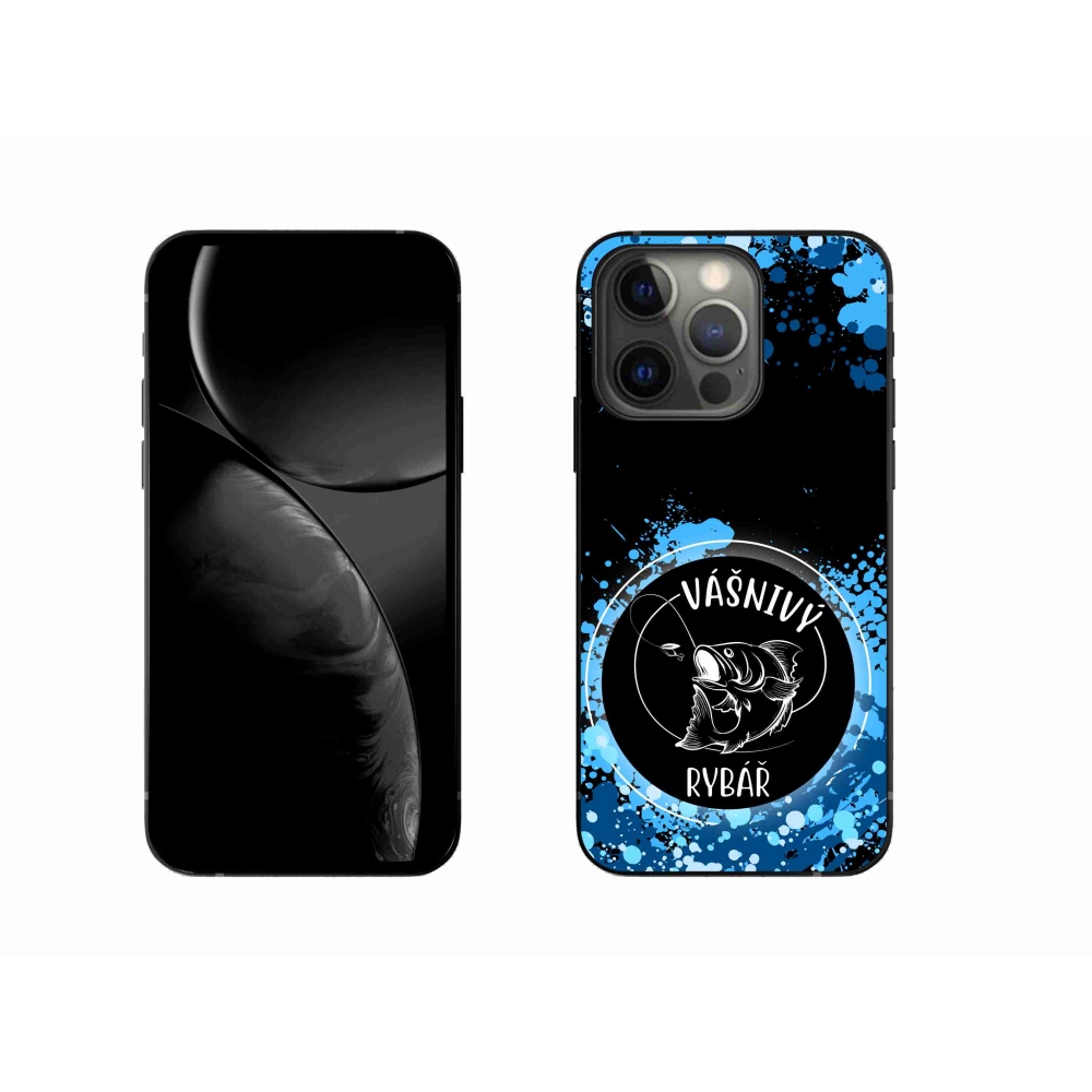 Gél borítás mmCase iPhone 13 Pro 6.1 készülékhez - szenvedélyes halász fekete háttérrel