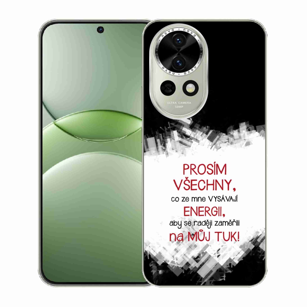 Gél borító mmCase a Huawei Nova 13 5G készülékhez - vicces szöveg 1 piros