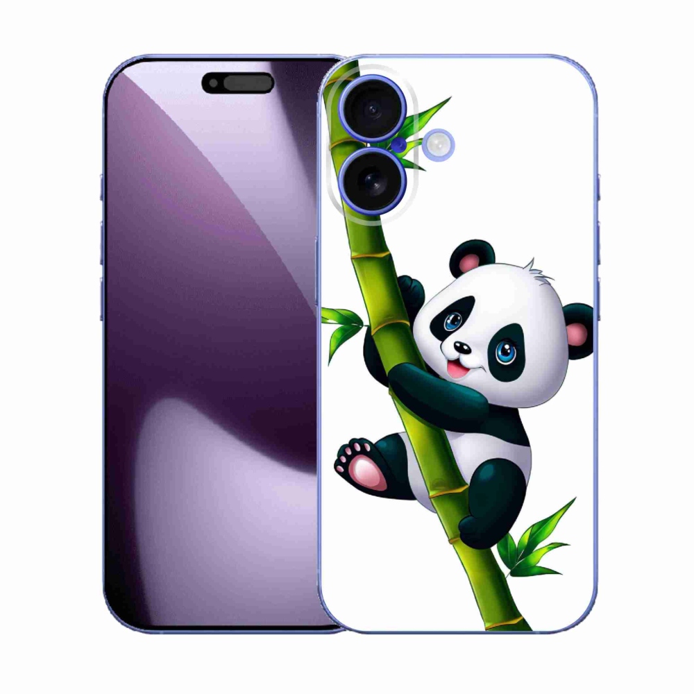 Zselés borítás mmCase iPhone 17 készülékhez - panda bambuszon