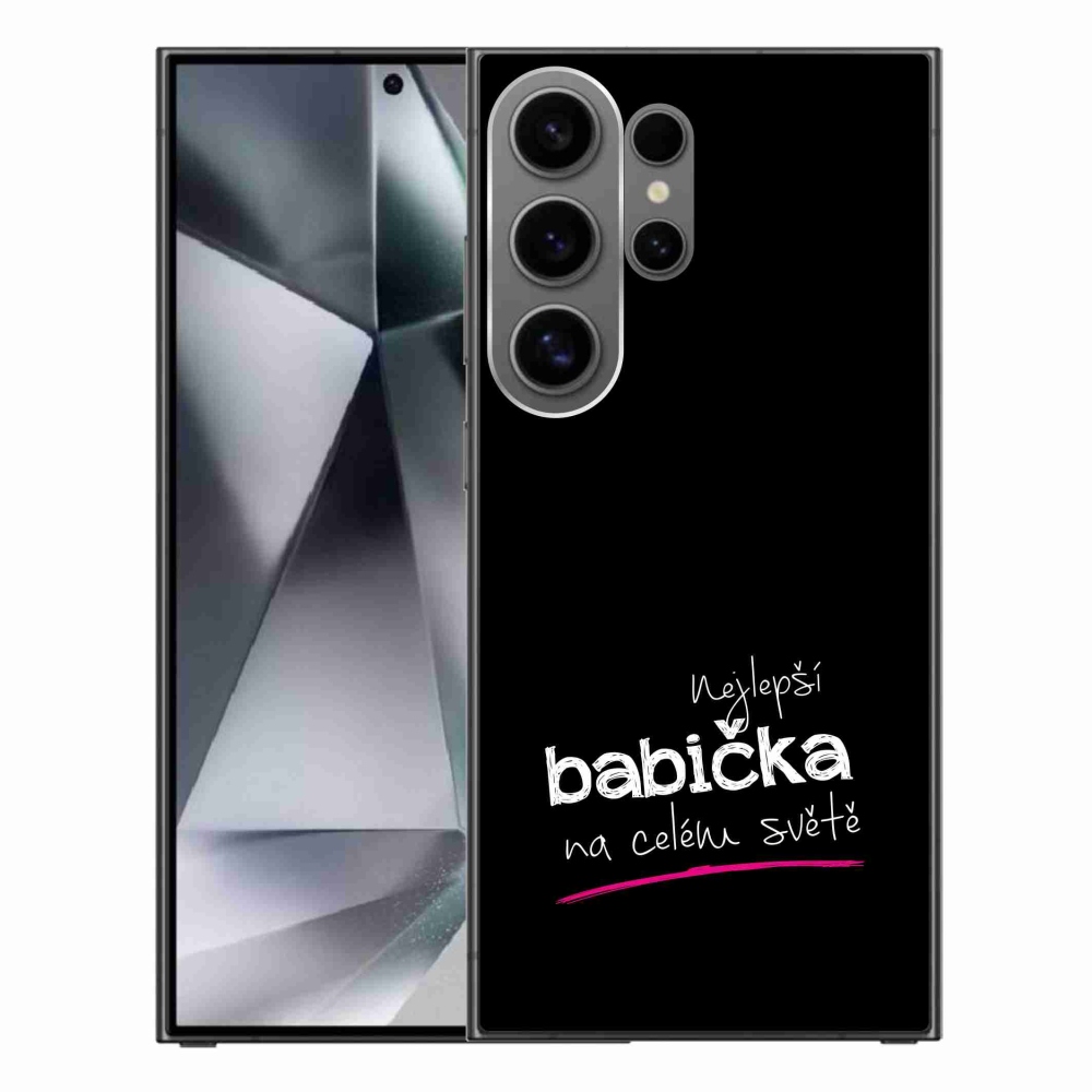 Gél borítás mmCase Samsung Galaxy S24 Ultra - Best Grandma 4 fekete háttérrel