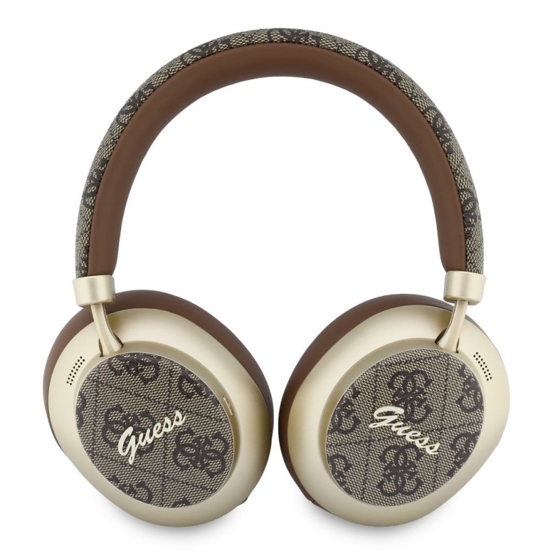 Guess PU 4G Gold Script Metal Logo ENC vezeték nélküli fülhallgató, barna