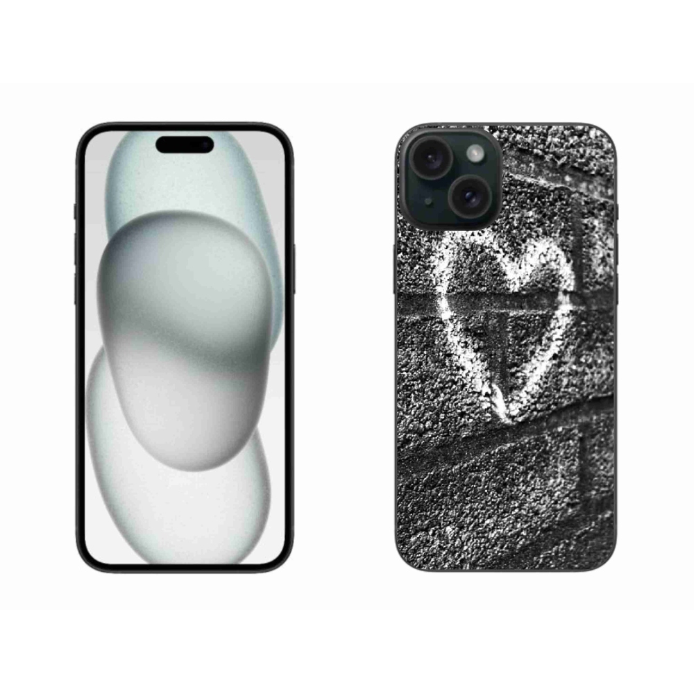 Zselés borítás mmCase iPhone 15 Plus készülékhez - szív a falon