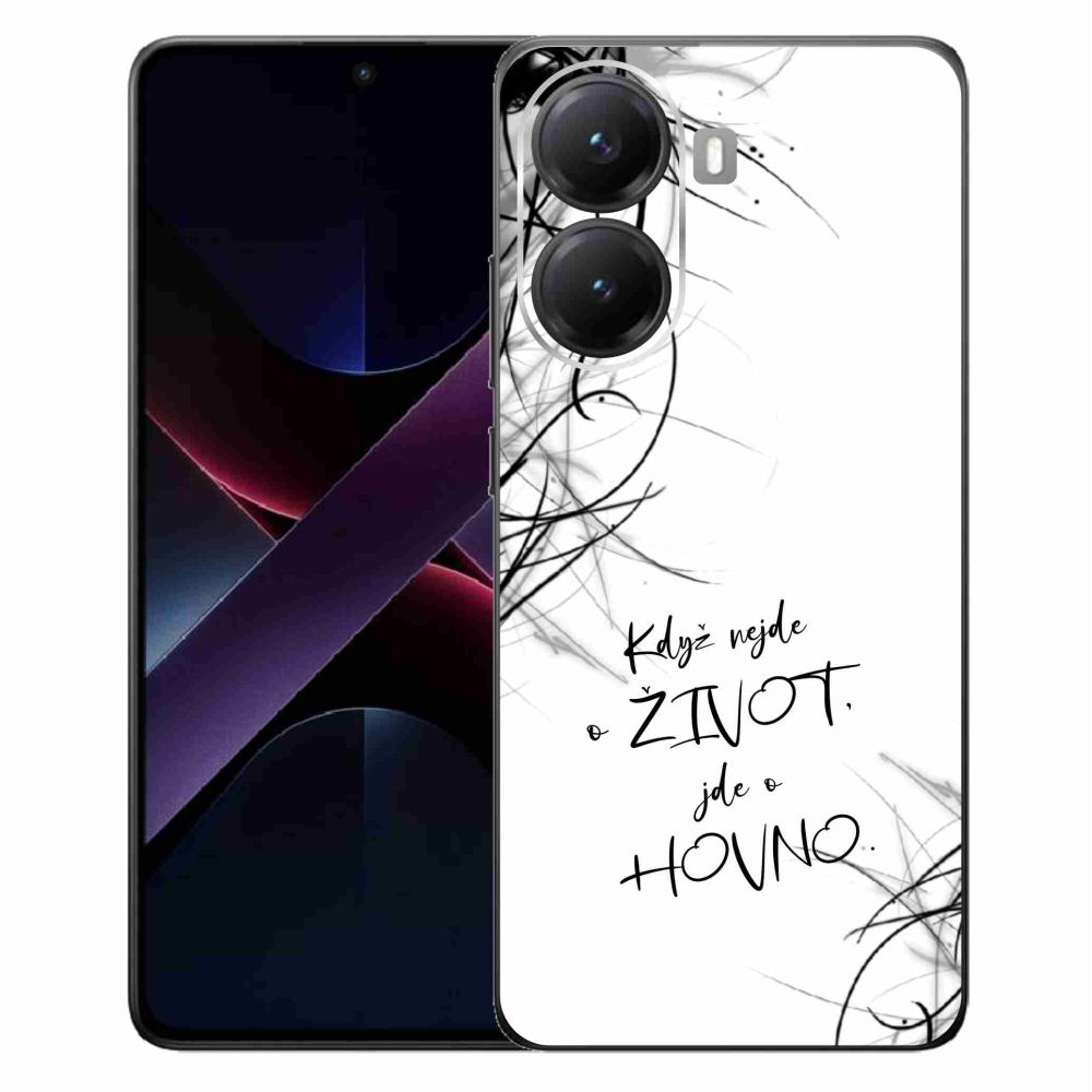 Gél borító mmCase a Xiaomi Poco X7 Pro 5G-hez - vicces szöveg 16 fehér háttérrel