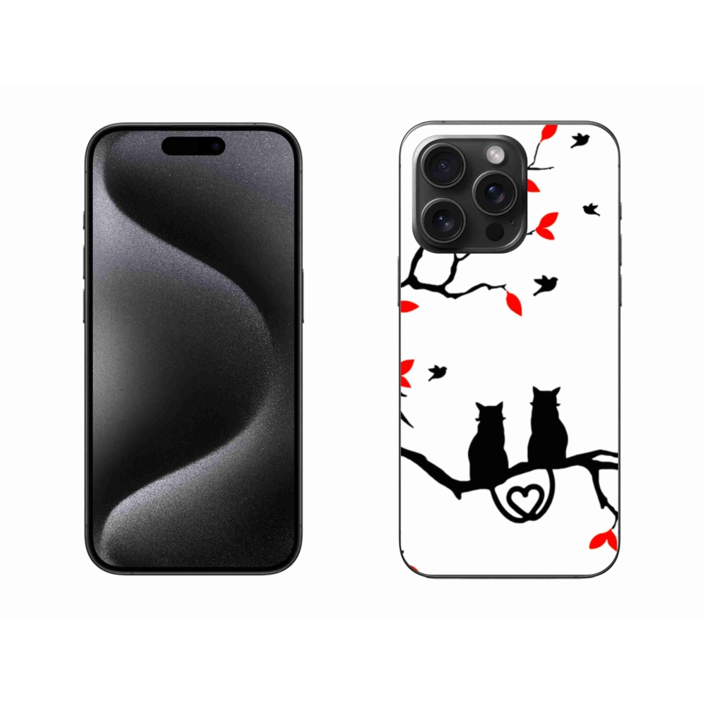 Zselés borítás mmCase iPhone 15 Pro Max készülékhez - macska szeretet