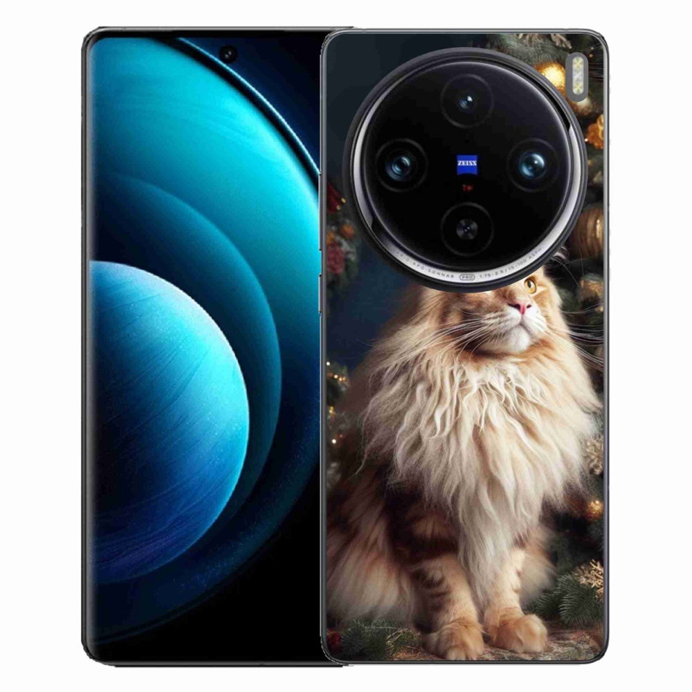 Zselés borítás mmCase a Vivo X100 Pro 5G-hez - macska a fánál