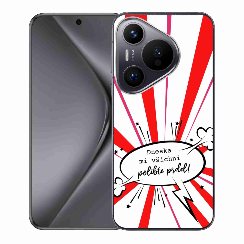 Gél borító mmCase a Huawei Pura 70 készülékhez - vicces szöveg 15 fehér háttérrel