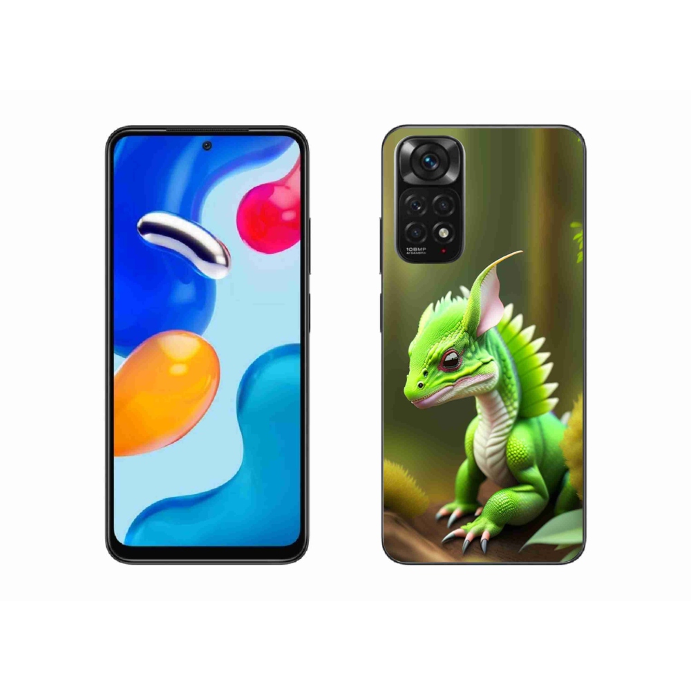 Gél borítás mmCase a Xiaomi Redmi Note 11 4G-hez - zöld sárkány