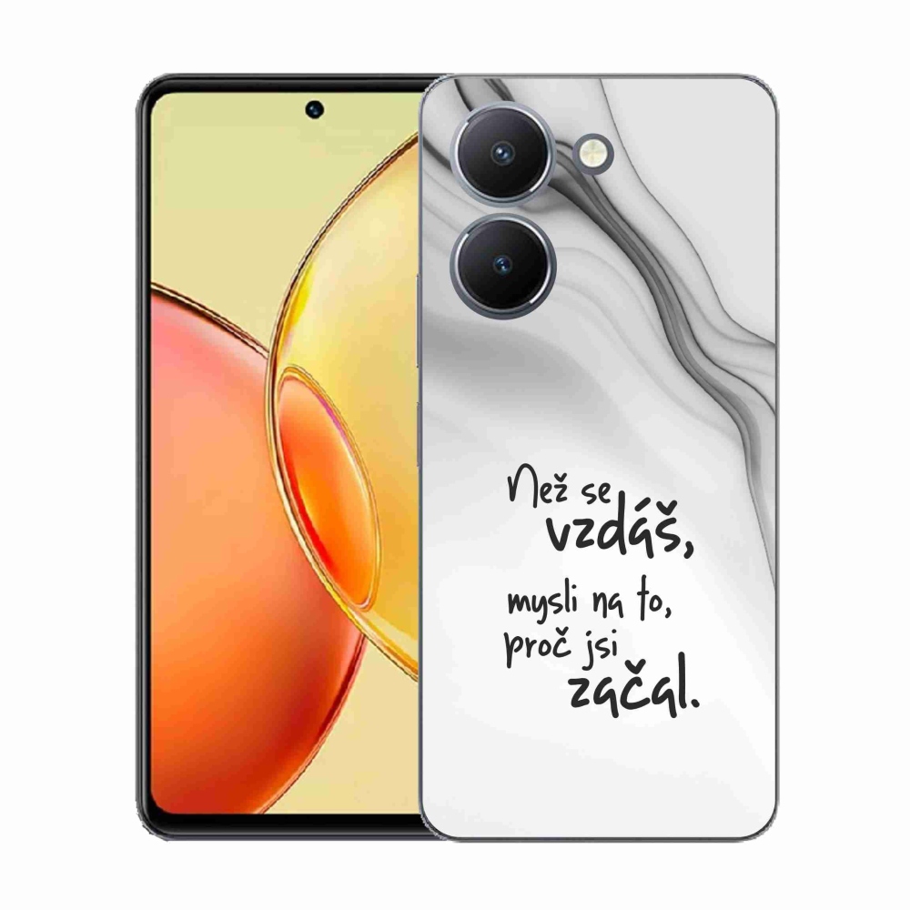 Gél borítás mmCase a Vivo Y36-on - idézet 2 fehér háttér