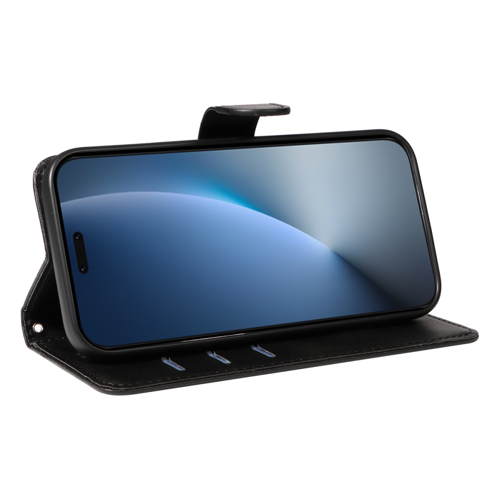 Póló alakú könyvtáska Honor Magic 8 Pro 5G számára - fekete