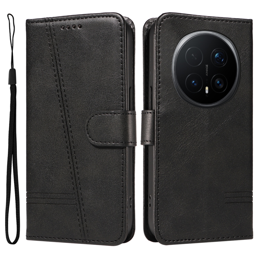 Póló alakú könyvtáska Honor Magic 8 Pro 5G számára - fekete