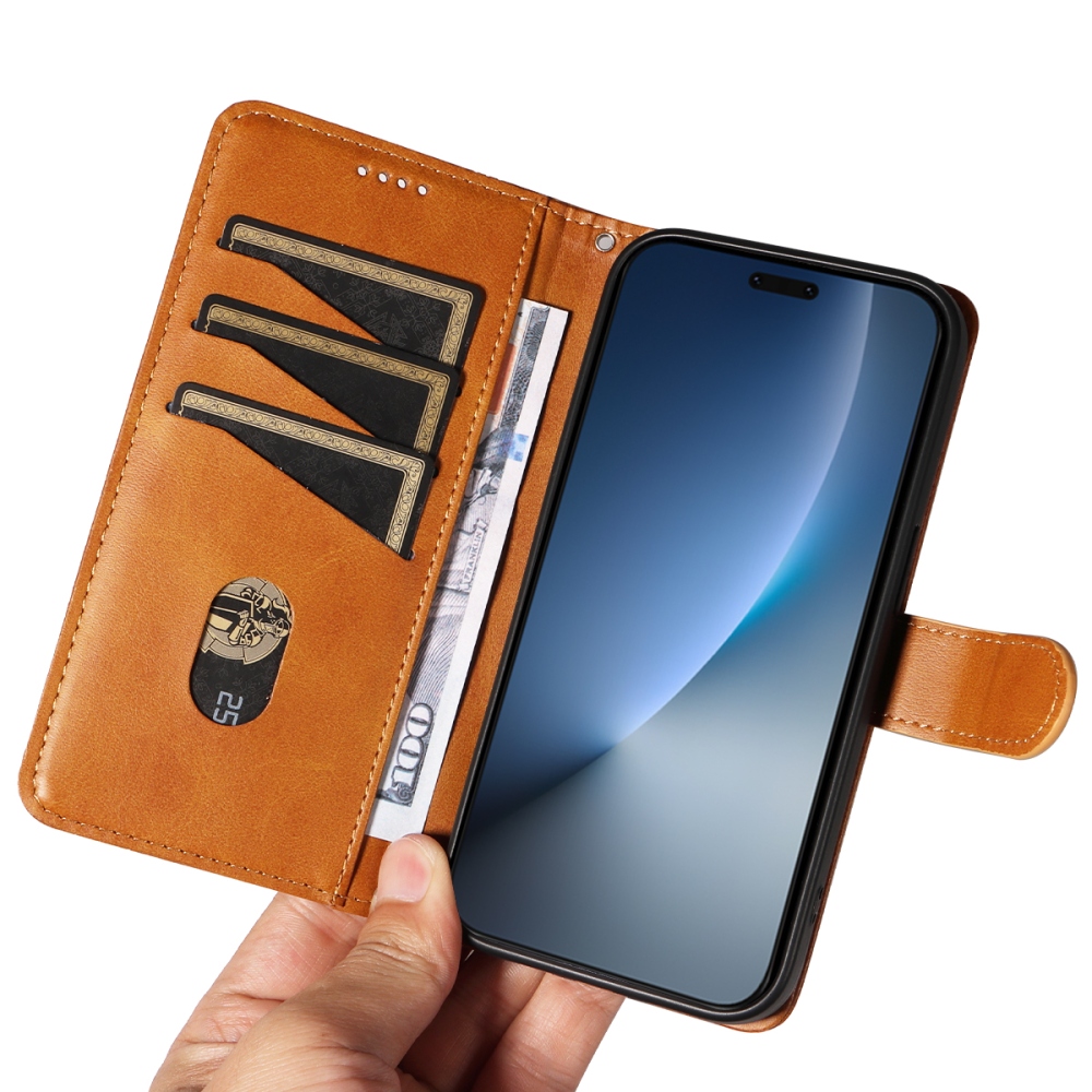 Póló alakú könyvtáska Honor Magic 8 Pro 5G számára - barna