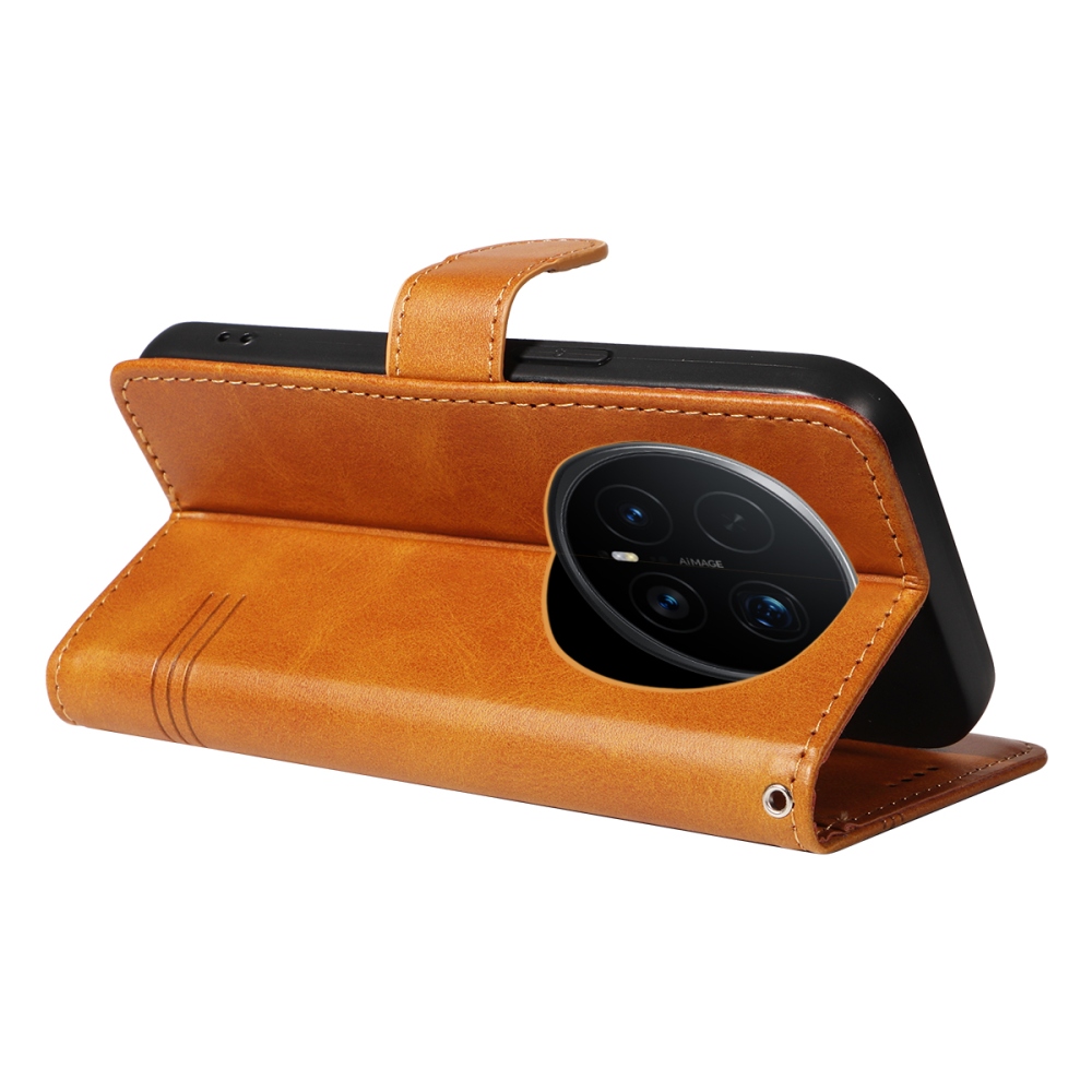 Póló alakú könyvtáska Honor Magic 8 Pro 5G számára - barna