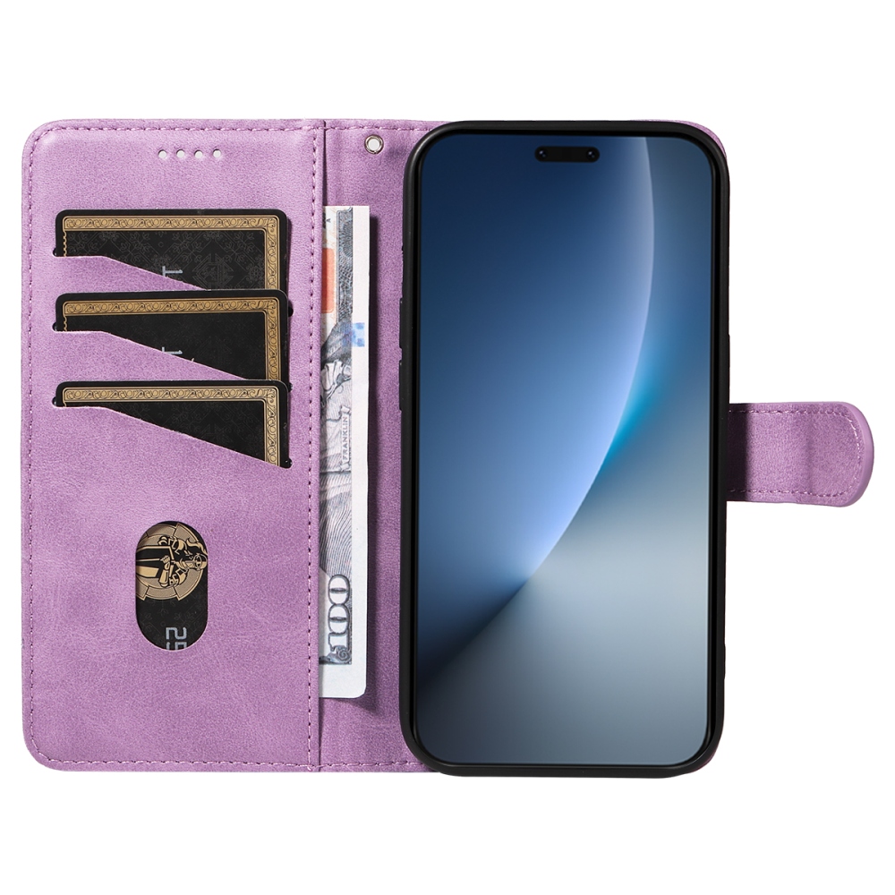 Póló alakú könyvtáska Honor Magic 8 Pro 5G számára - világos lila