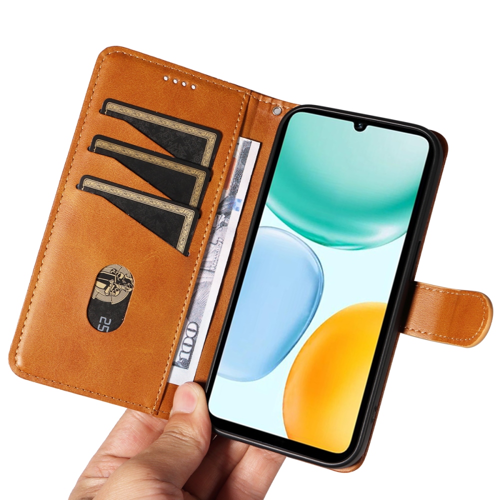 T-alakú tok Honor X5c Plus készülékhez - barna