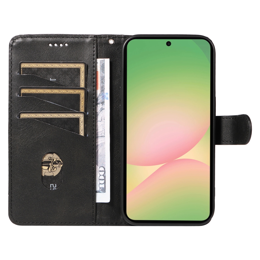 Póló alakú könyvtáska Samsung Galaxy A57 5G készülékhez - fekete