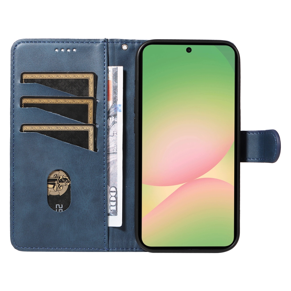 Póló alakú könyvtáska Samsung Galaxy A57 5G készülékhez - kék