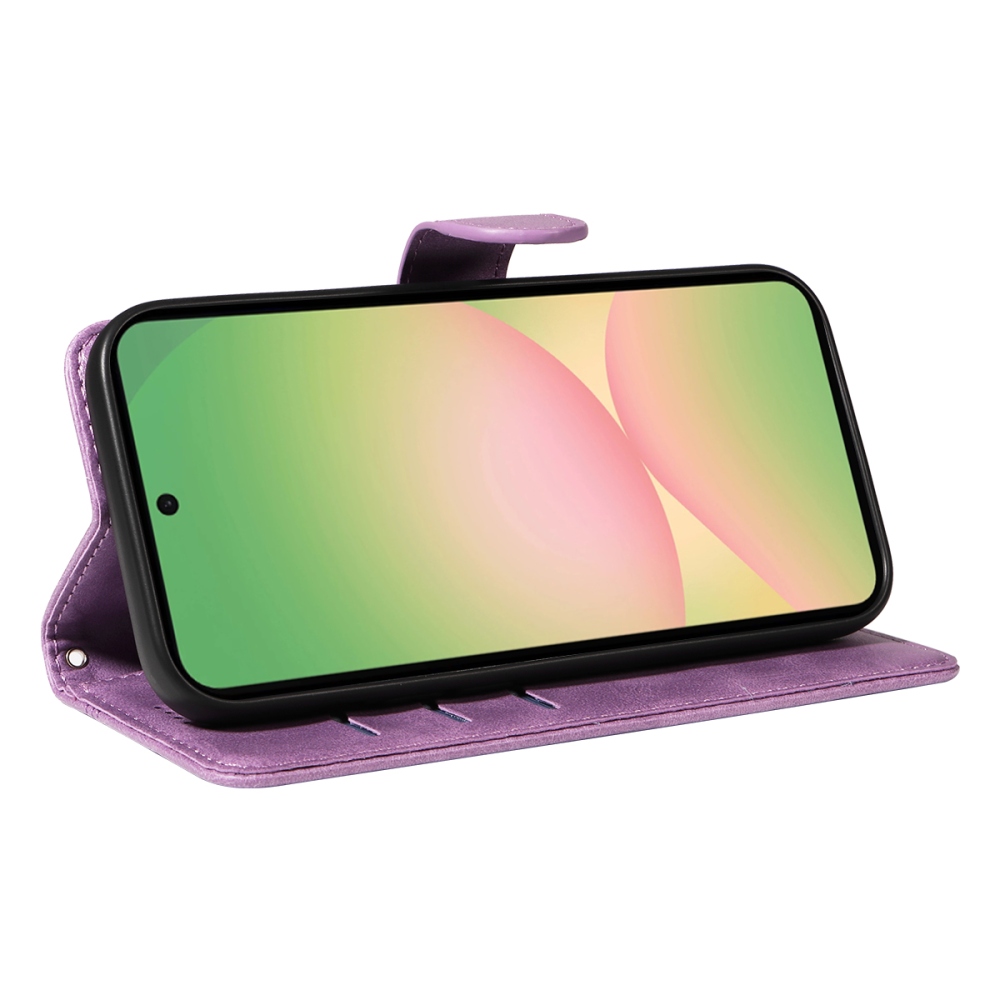 Póló alakú könyvtáska Samsung Galaxy A57 5G - világos lila