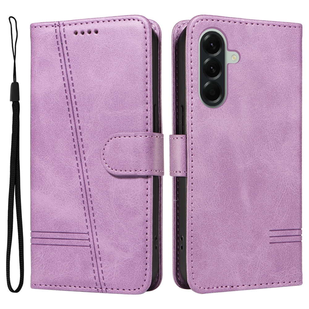 Póló alakú könyvtáska Samsung Galaxy A57 5G - világos lila