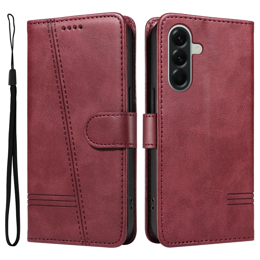 Póló alakú könyvtáska Samsung Galaxy A57 5G - bordó színű