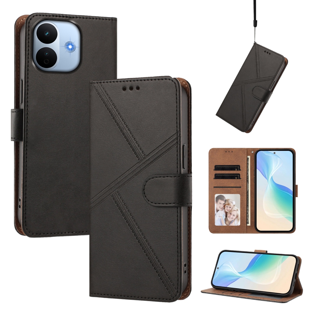 T-Shape könyvformájú tok a Xiaomi Redmi Note 17 Pro Max 5G-hez – fekete