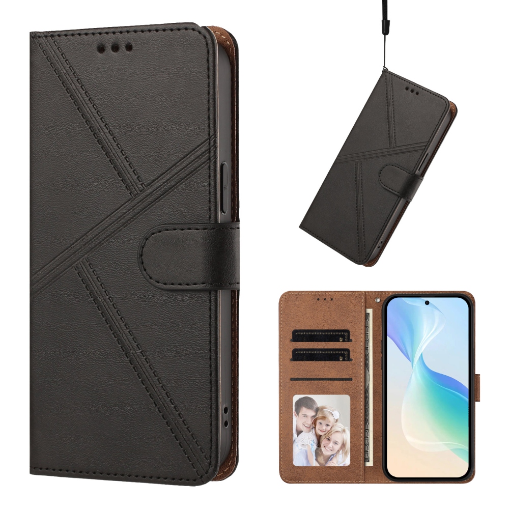 T-Shape könyvformájú tok a Xiaomi Redmi Note 17 Pro Max 5G-hez – fekete