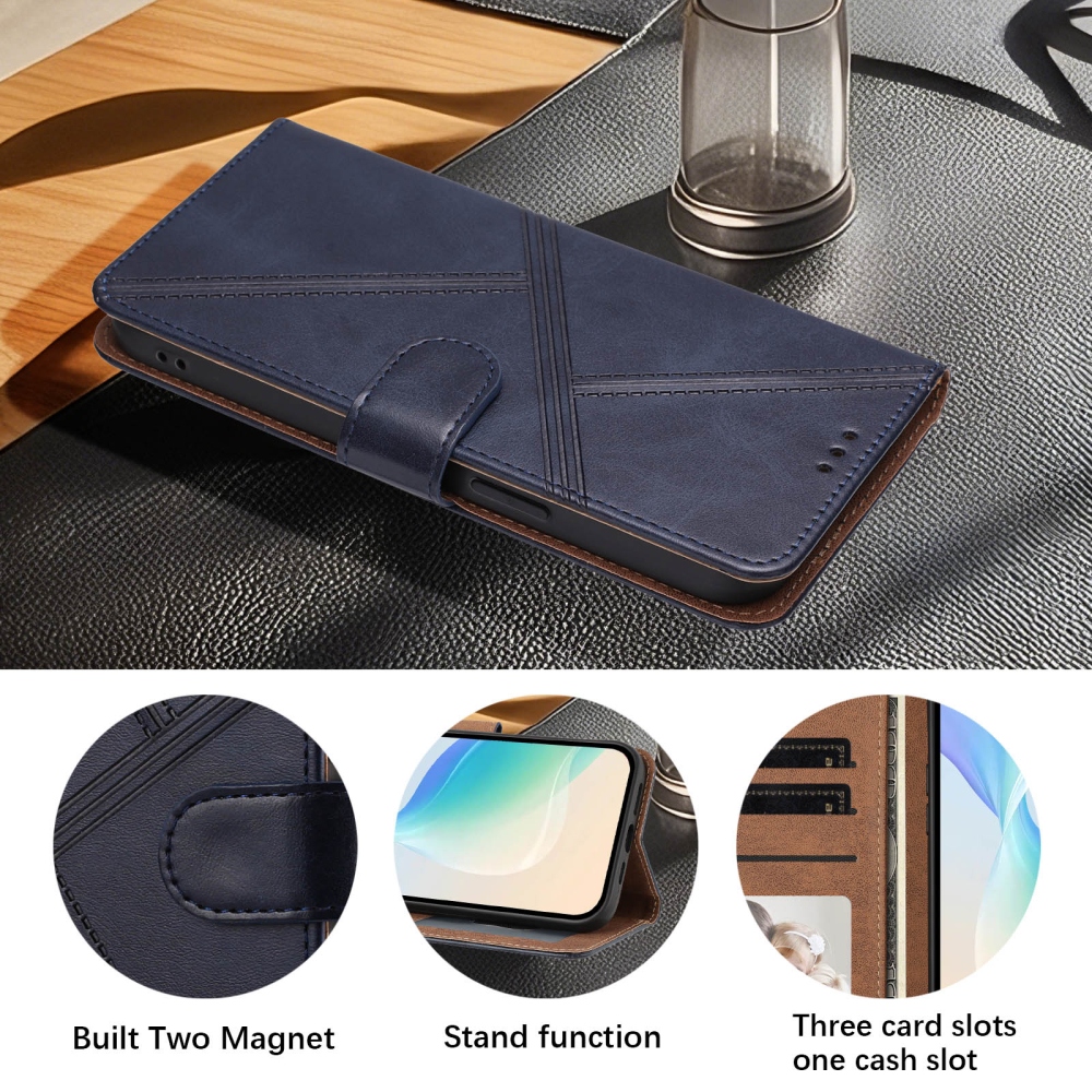 T-Shape könyvformájú tok a Xiaomi Redmi Note 17 Pro Max 5G-hez – kék
