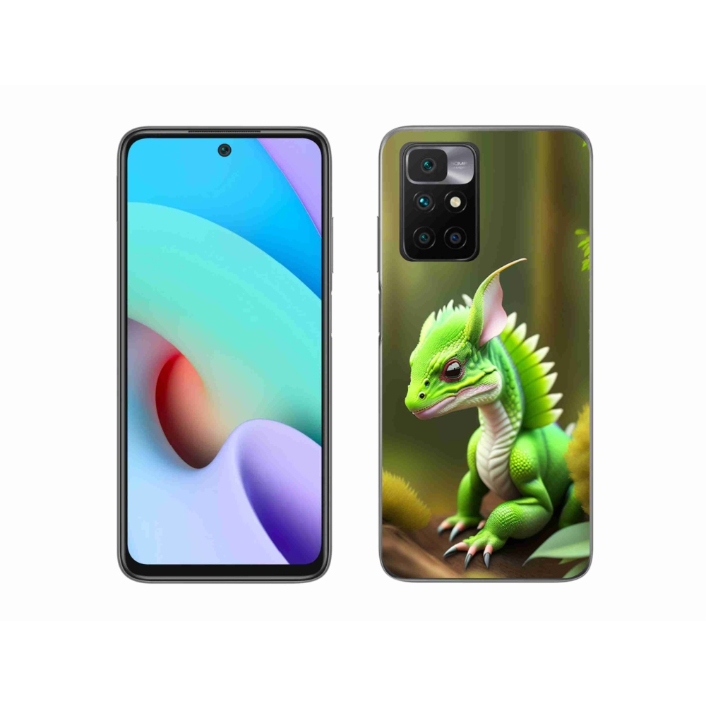 Zselés borítás mmCase a Xiaomi Redmi 10/Redmi 10 (2022) - zöld sárkányhoz