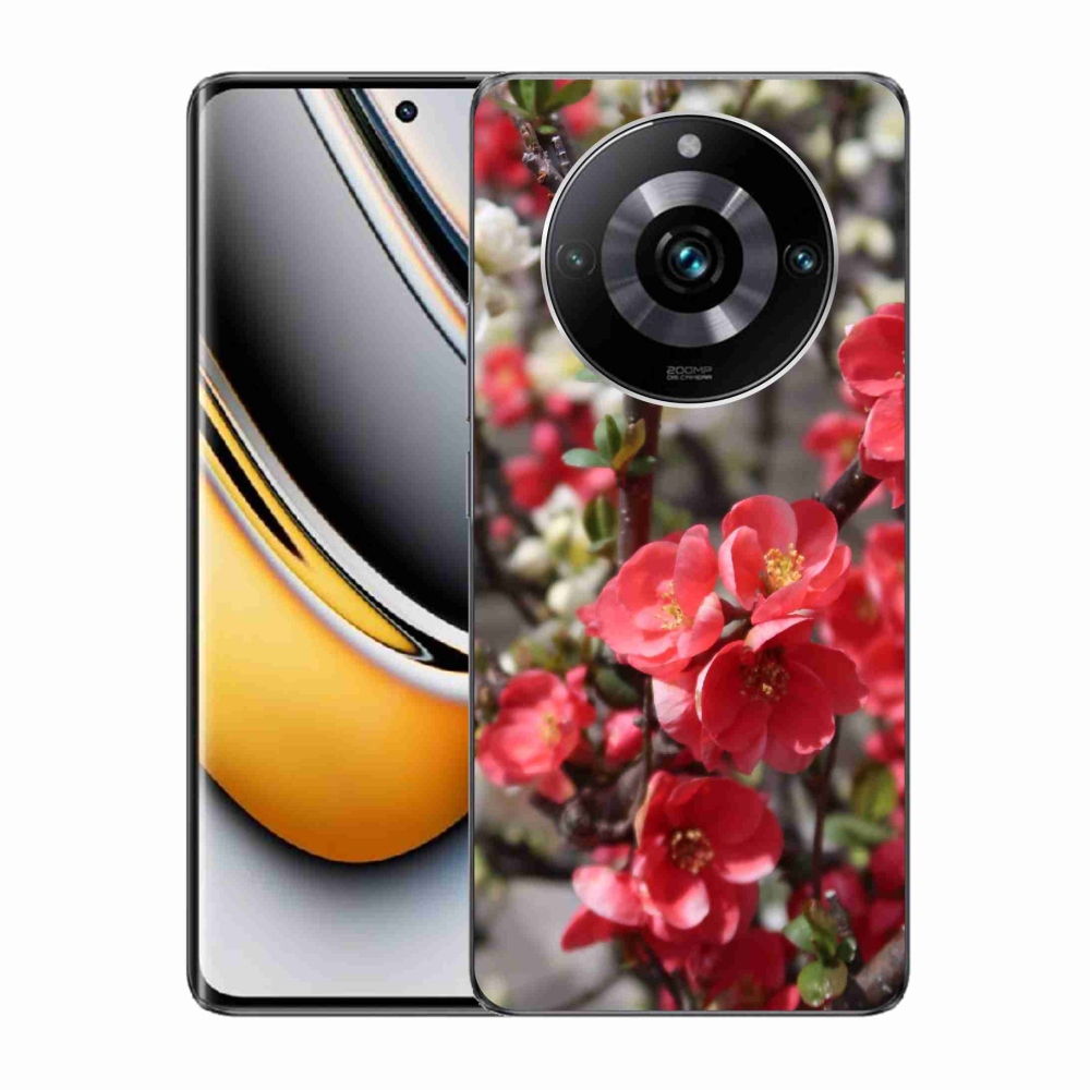 Zselés borítás mmCase a Realme 11 Pro/11 Pro+ készülékhez - piros virágok