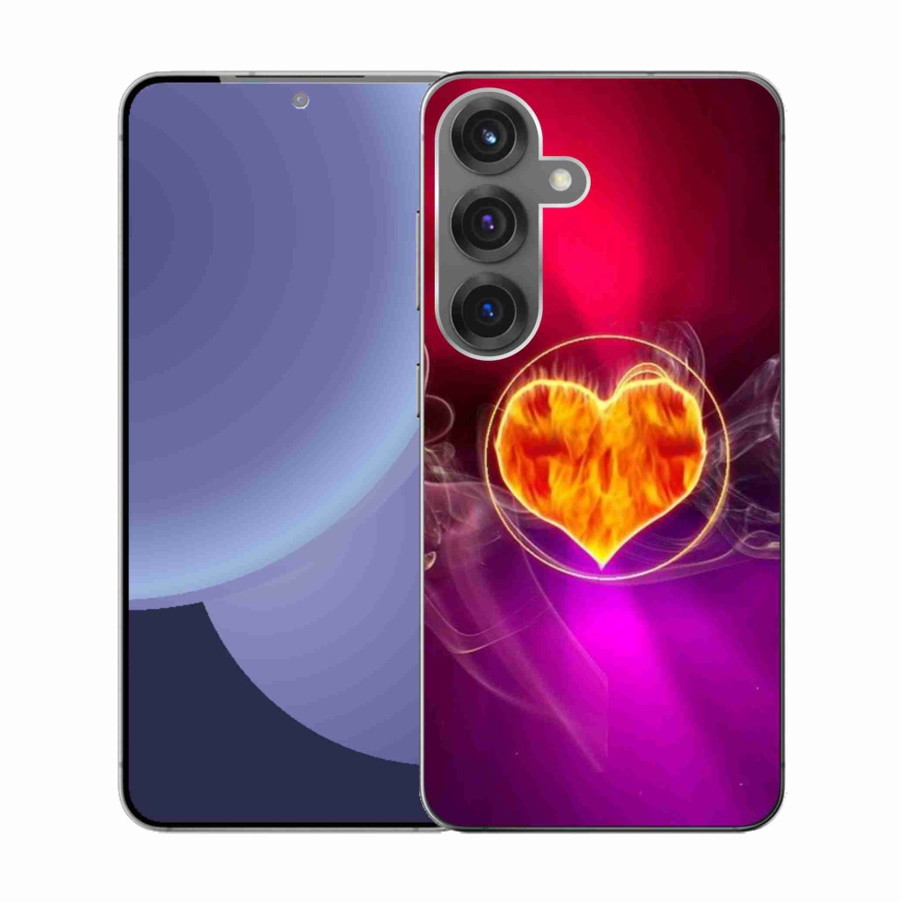 Gél borítás mmCase Samsung Galaxy S25 készülékhez - tüzes szív