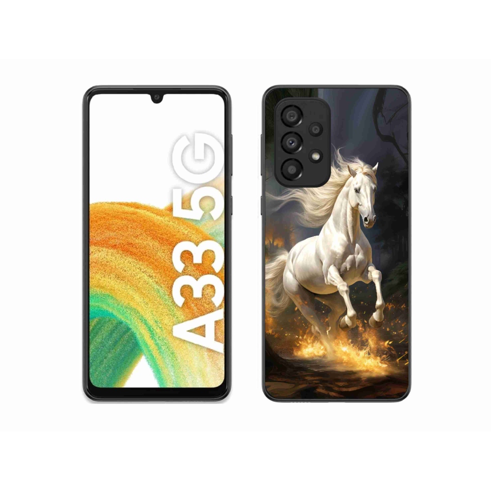Zselés borítás mmCase Samsung Galaxy A33 5G - fehér ló 2