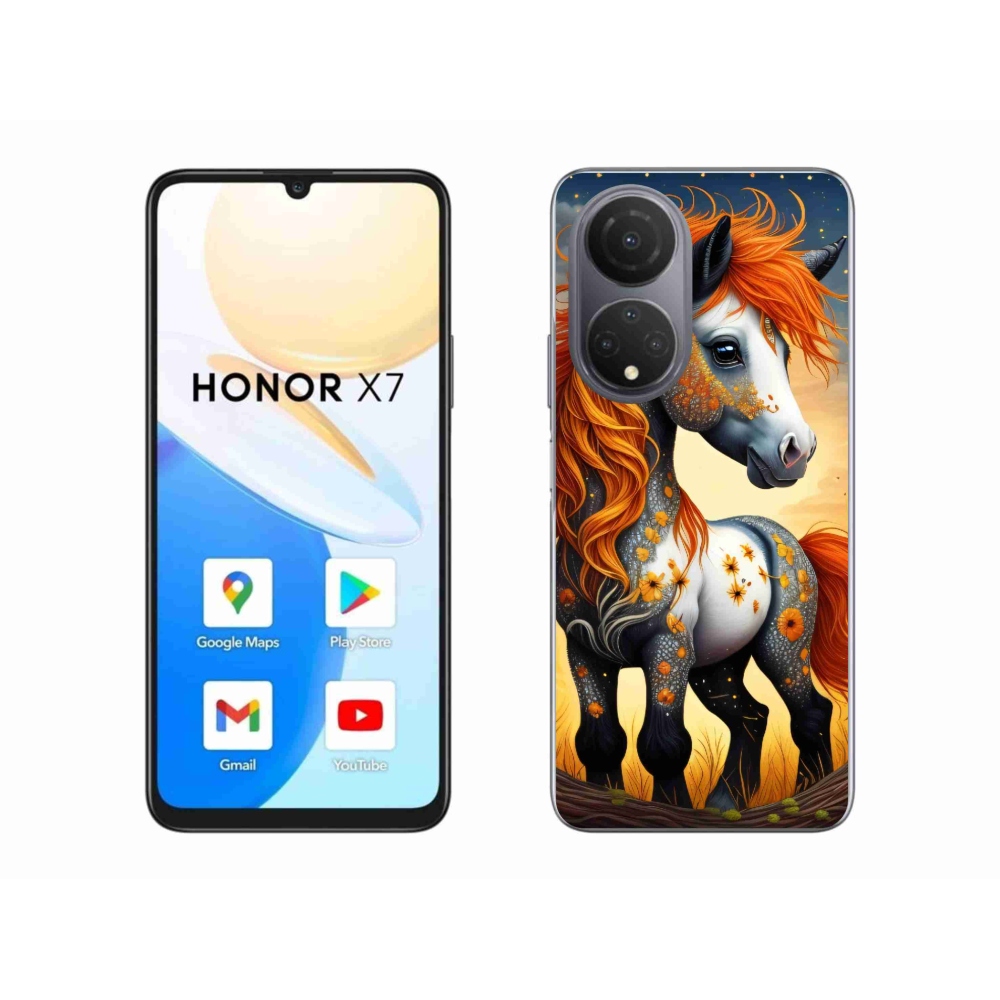 Zselés borítás mmCase a Honor X7-hez - színes póni