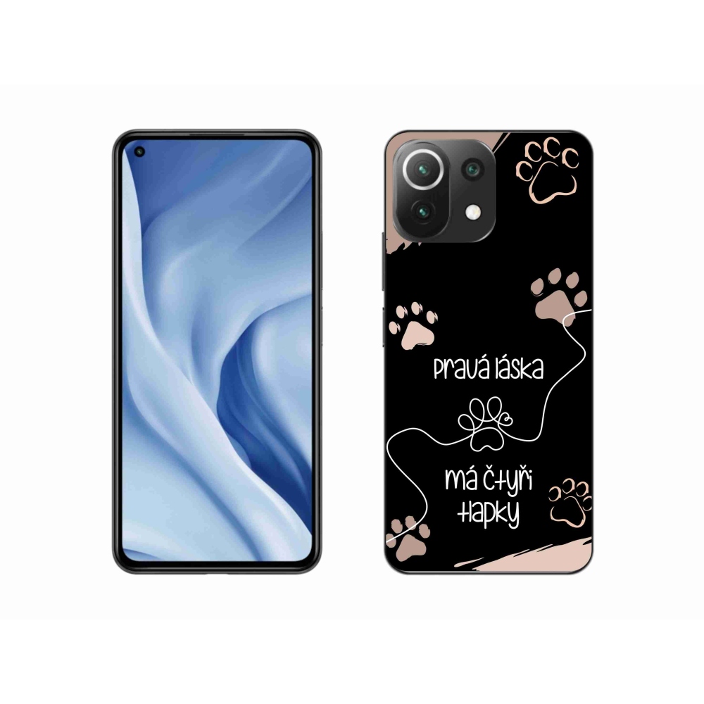 Gél borítás mmCase a Xiaomi Mi 11 Lite 4G/5G készülékhez - kutya motívum 1 fekete háttér