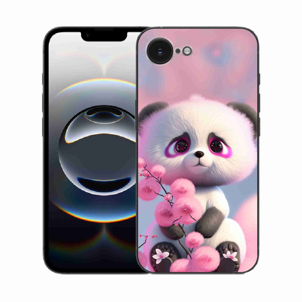 Zselés borítás mmCase iPhone 16e készülékhez - aranyos panda 1