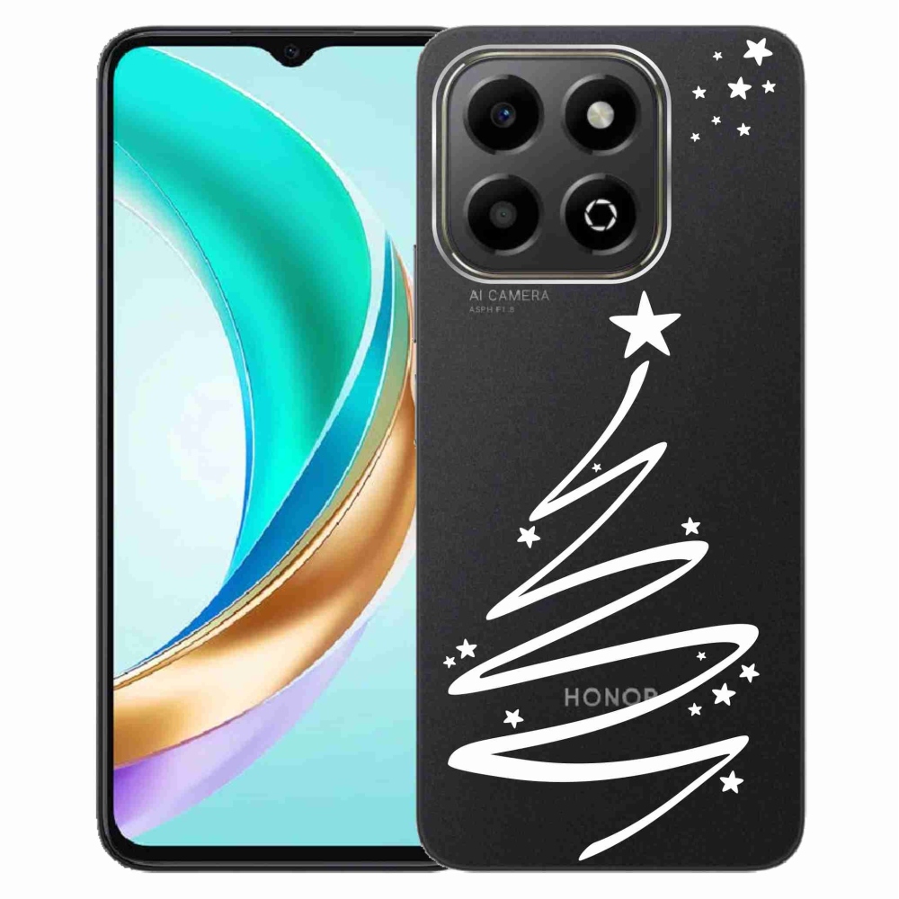 Zselés borító mmCase a Honor X6b készülékhez - fehér fa átlátszó háttéren