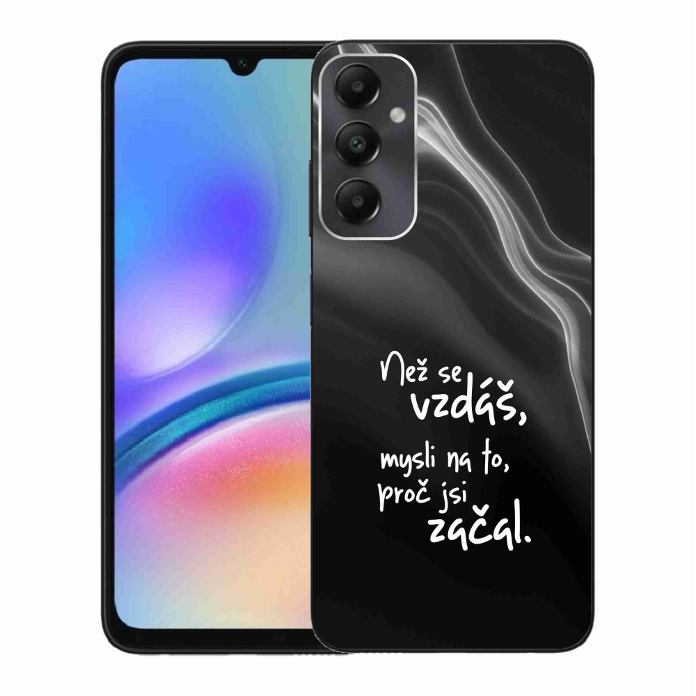 Gél borítás mmCase Samsung Galaxy A05s - idézet 2 fekete háttér