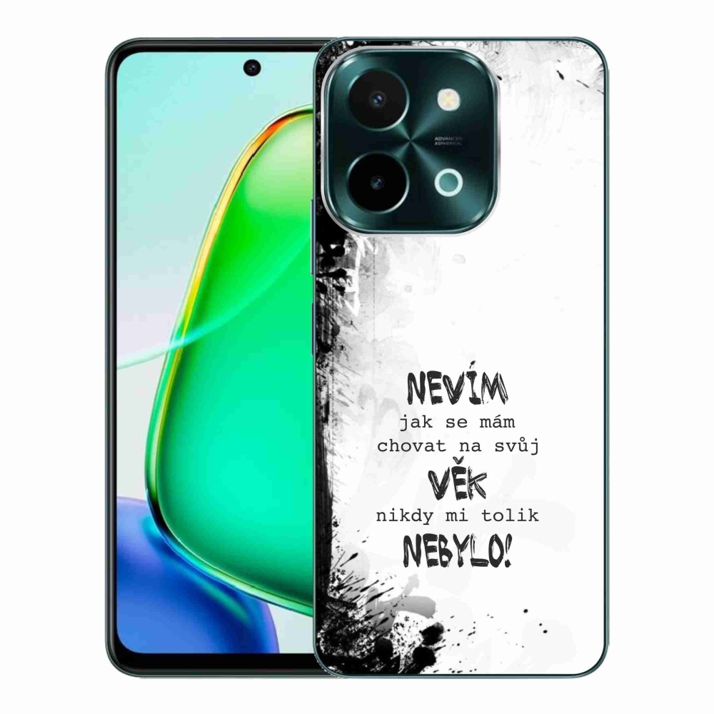 Gél borító mmCase a Vivo Y28 készülékhez - vicces szöveg 14 fehér háttér