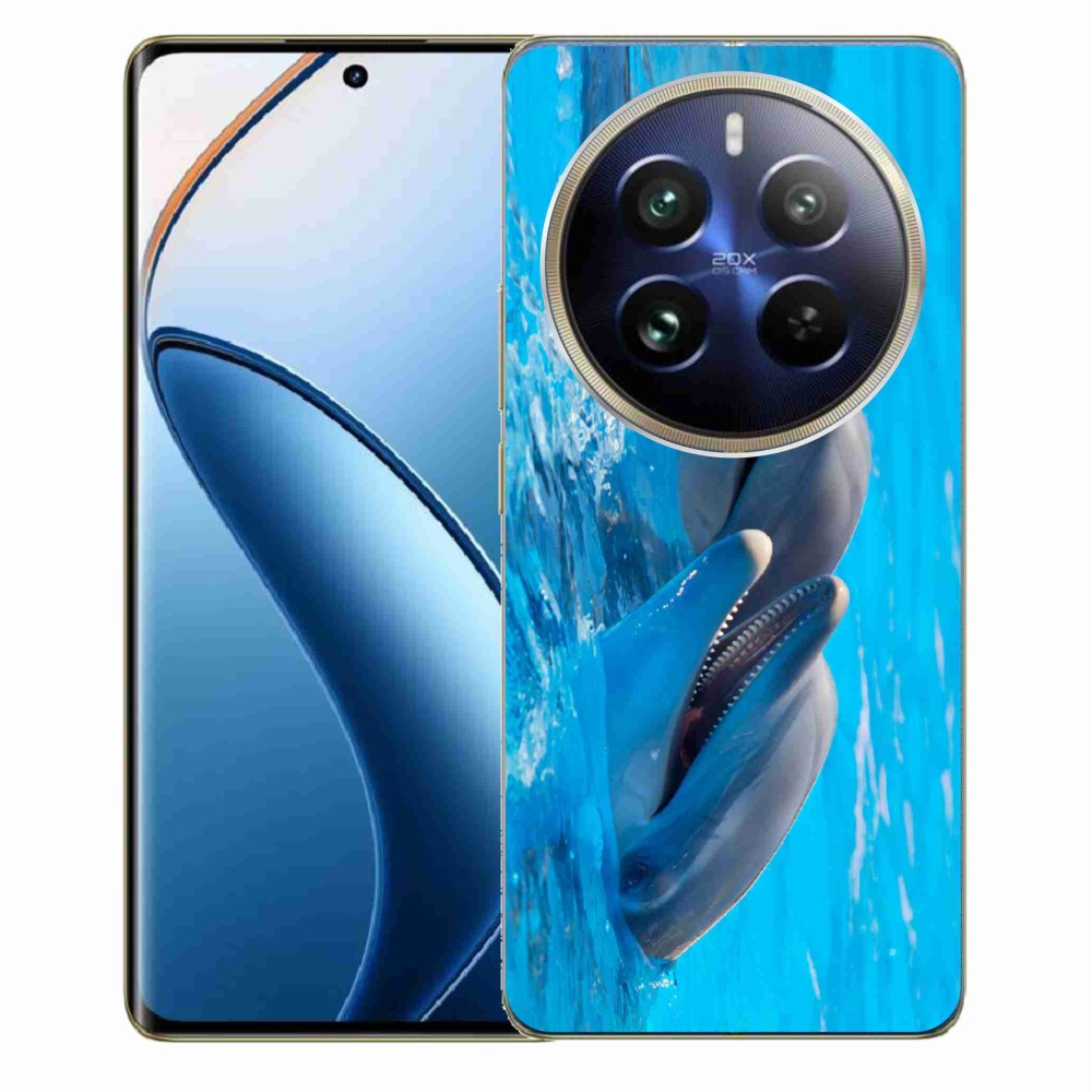 Zselés borítás mmCase a Realme 12 Pro 5G/12 Pro+ 5G számára - delfinek