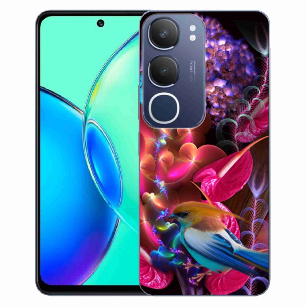 Gél borító mmCase a Vivo Y19s készülékhez - színes virágok