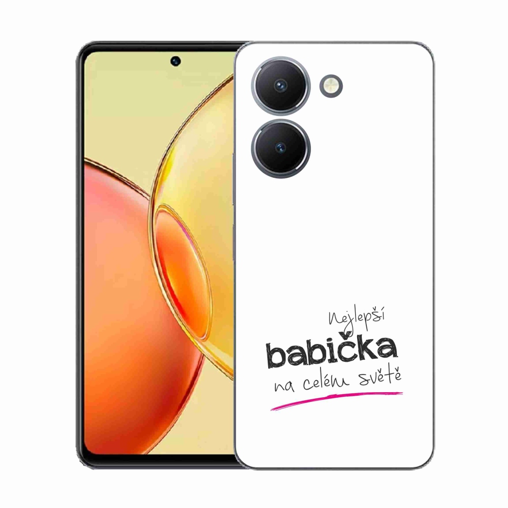 Gel Cover mmCase a Vivo Y36-on - Legjobb nagyi 4 fehér háttérrel