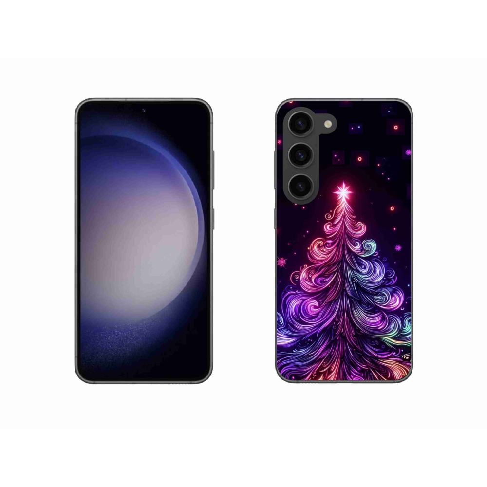 Gél borítás mmCase Samsung Galaxy S23 5G - neon karácsonyfa 1