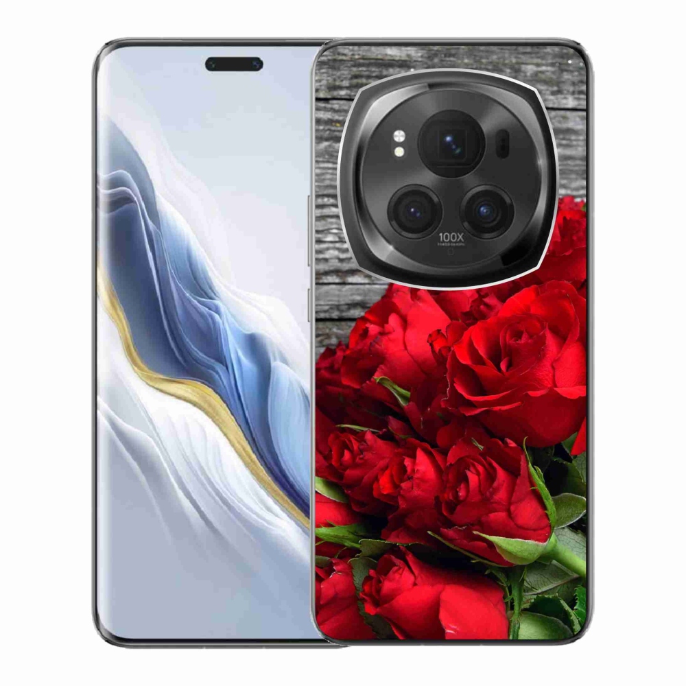 Gél borítás mmCase a Honor Magic 6 Pro 5G készülékhez - piros rózsa
