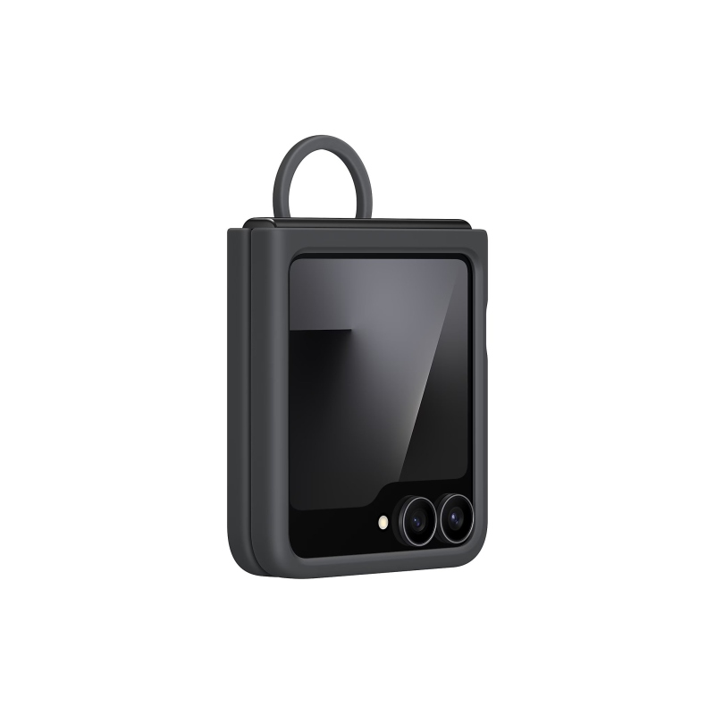 EF-PF741TBE Samsung szilikon borító gyűrűvel a Galaxy Z Flip 7 FE fekete színű készülékhez