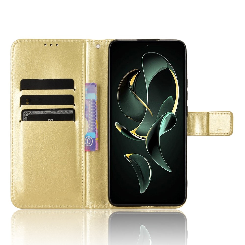 Őrült könyv tok a Xiaomi 13T/13T Pro-hoz - arany színben