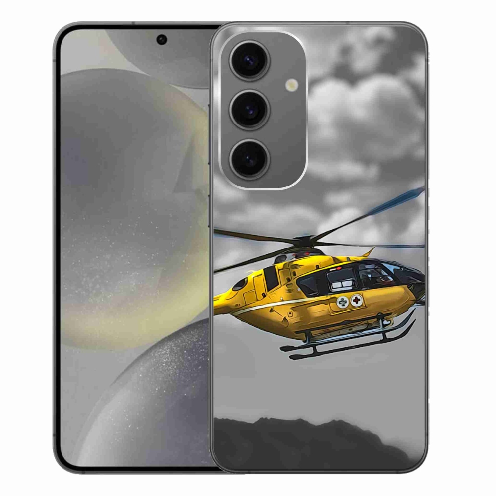 Zselés borítás mmCase Samsung Galaxy S24+ - sárga helikopterhez