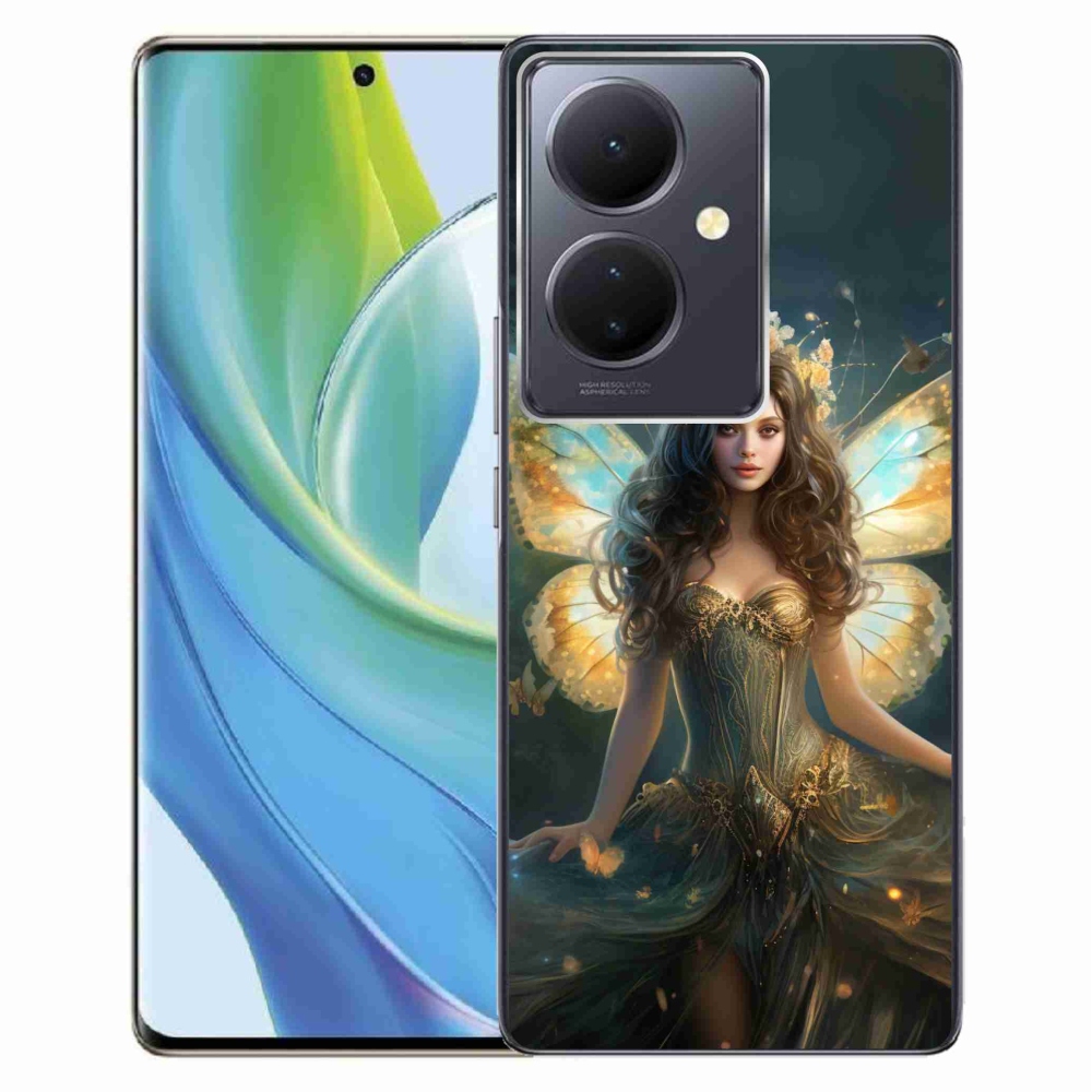 Gélburkolat mmCase a Vivo V29 Lite 5G-n - pillangó nő