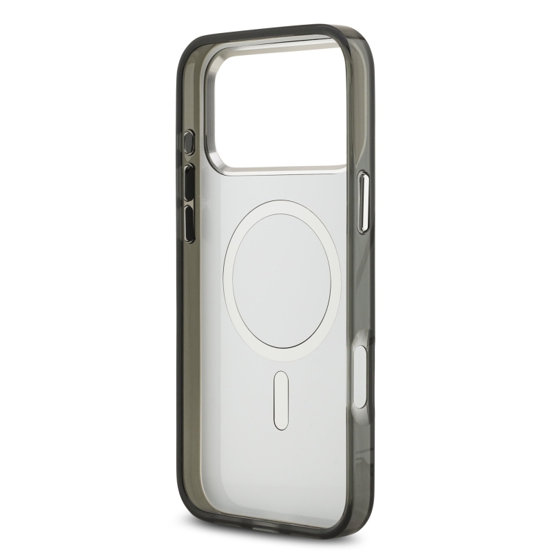 Karl Lagerfeld IML Aquarelle Karl és Choupette hátlapi borító iPhone 17 Pro Max készülékhez Fekete