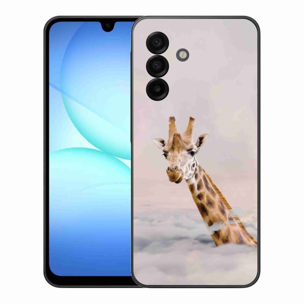 Zselés borítás mmCase Samsung Galaxy A17 4G/5G - zsiráf a felhők között